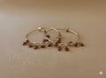 Orecchini in argento vermeil e rodolite