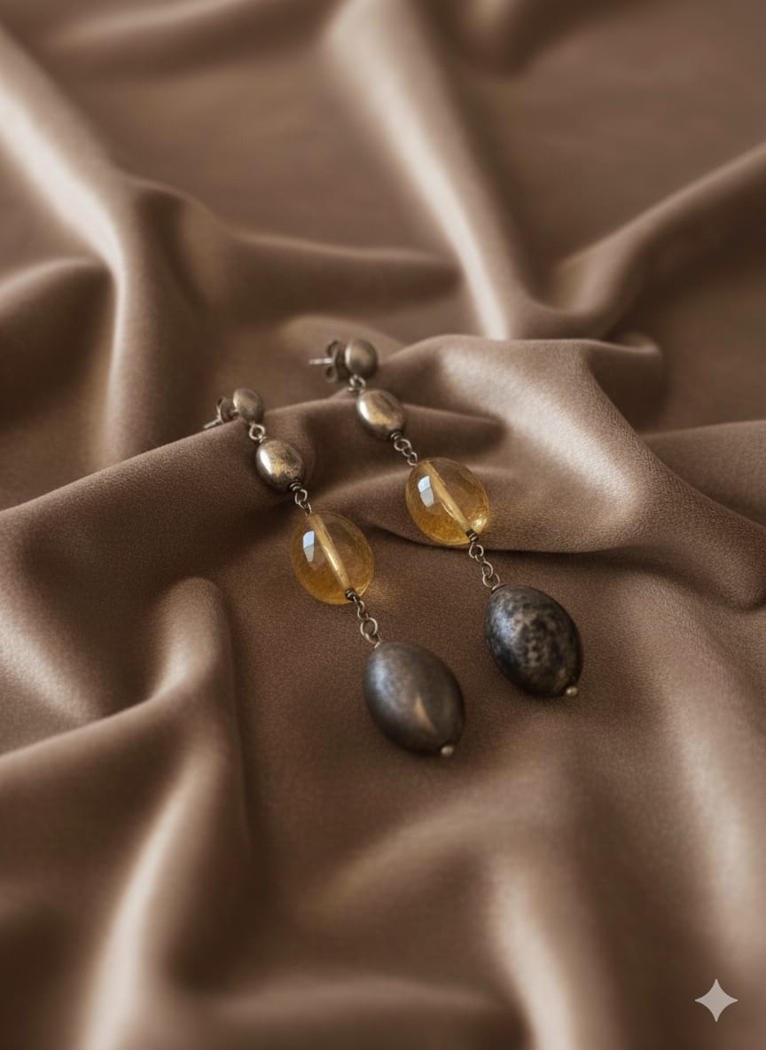 Orecchini in argento vermeil con pietre