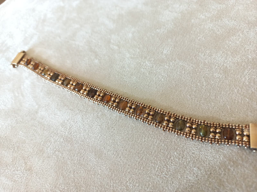 Bracciale in vermeil rosa e pietre