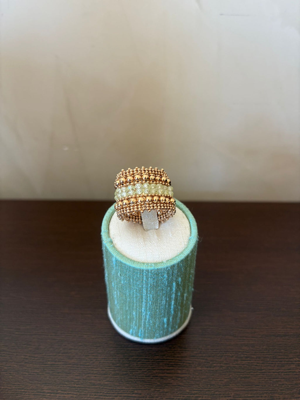 Anello in argento vermeil e peridoto