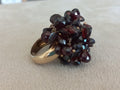 Anello in argento vermeil con granato rodolite