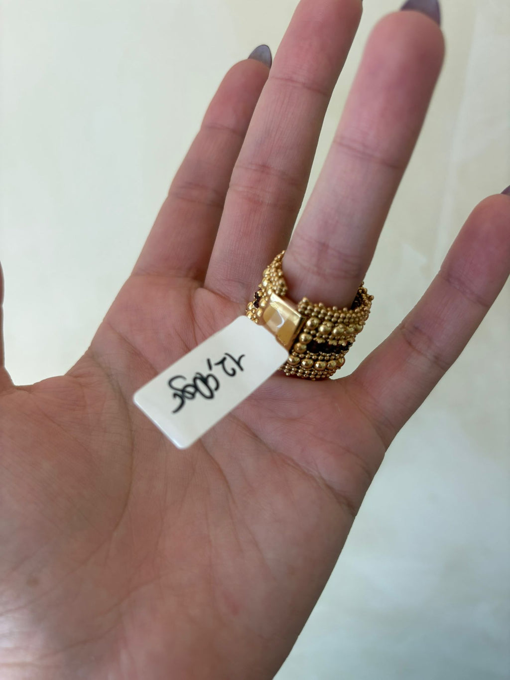 Anello in argento vermeil e rodolite